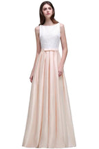 Elastic Satin A-line Scoop Lace Prom Dress by misshow.com