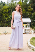 Elegant A-Line Scoop Sleeveless Chiffon Bridesmaid Dresses by misshow.com