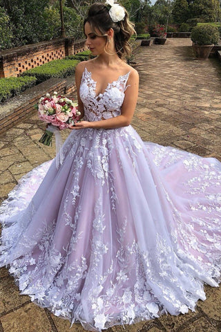Elegante vestido de noche formal de fiesta largo con escote en V y encaje y espalda abierta
