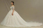 Elegant A-line wedding dresses | Wedding dresses with sleeves by misshow.com