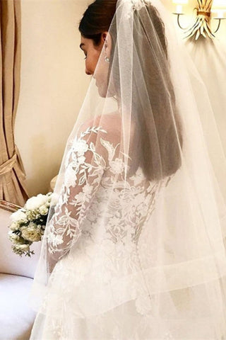 Elegant A Line Wedding Dresses With Sleeves Wedding dresses with lace