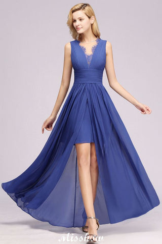 Elegante vestido de dama de honor de gasa con encaje, joya, sin mangas, largo hasta el suelo, corte A, con volantes