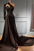 Elegant Evening Dresses Long Black | Prom dresses with sleeves by misshow.com