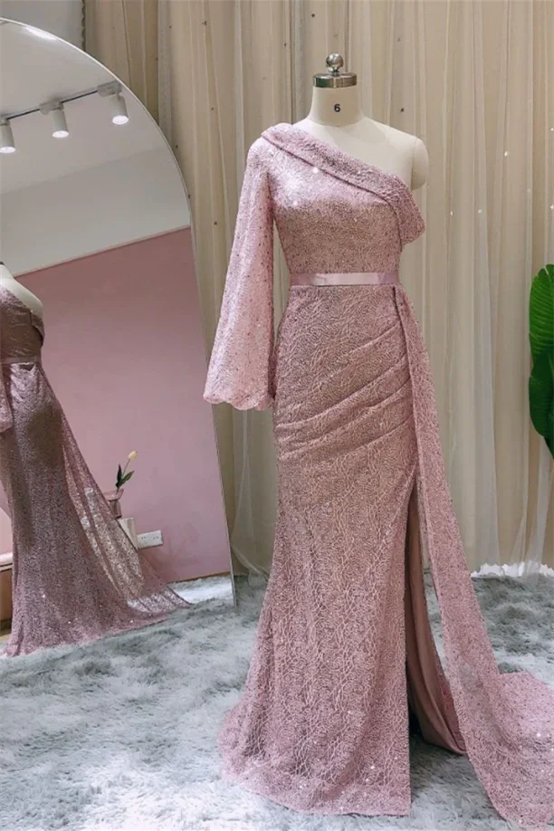 Elegant evening dresses with sleeves by misshow.com