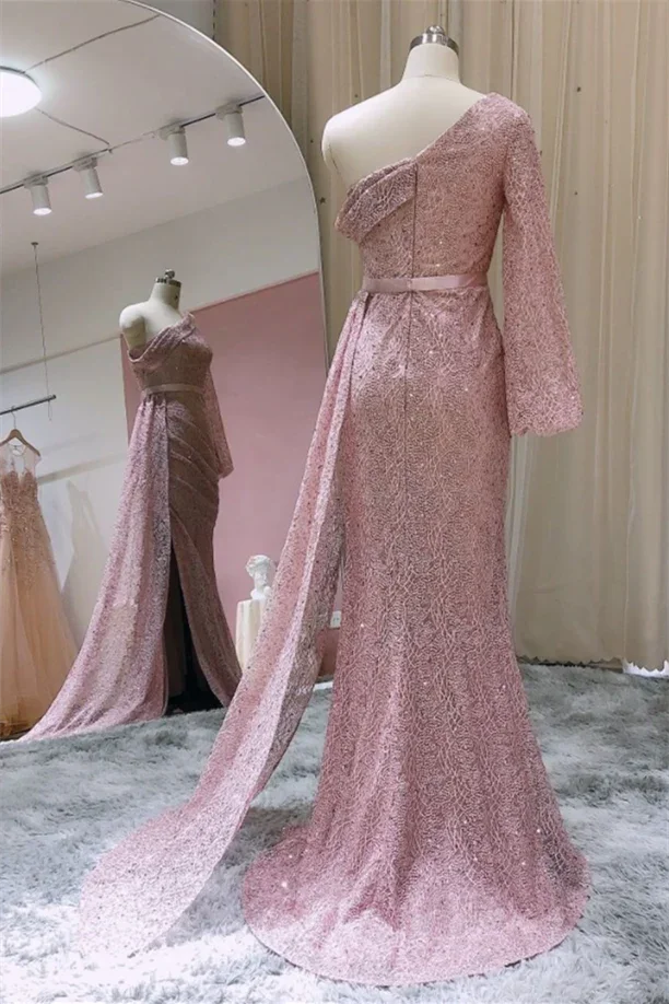Elegant evening dresses with sleeves by misshow.com
