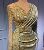 Elegant Evening Dresses with Sleeves Long Prom Dresses by misshow.com