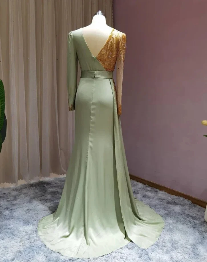 Elegant Evening Dresses with Sleeves Long Prom Dresses by misshow.com