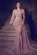 Elegant evening dresses with sleeves by misshow.com