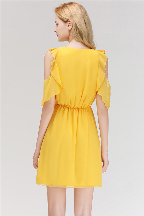 Elegant Mini Daily Casual Dresses Simple Tulle Sleeveless Evening Dresses Main Image