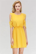 Elegant Mini Daily Casual Dresses Simple Tulle Sleeveless Evening Dresses by misshow.com