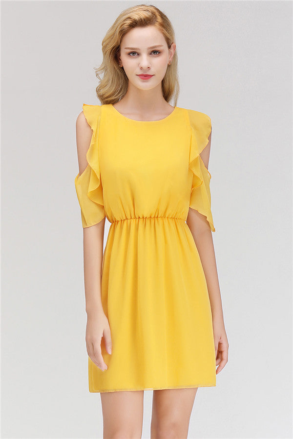 Elegant Mini Daily Casual Dresses Simple Tulle Sleeveless Evening Dresses Hover Image