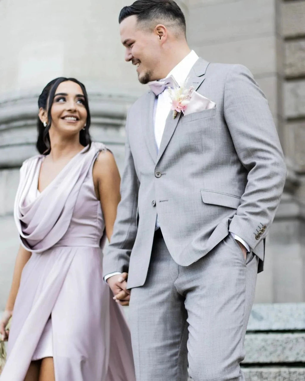 Elegant Lilac Designer A-line Split Prom Dresses by misshow.com