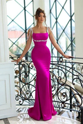 Elegant Long Mermaid Straps Sequined Sleeveless Prom Dress by misshow.com
