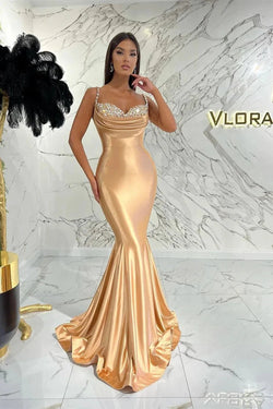 Elegant Long Spaghetti Straps Sequined Sleeveless Prom Dress by misshow.com