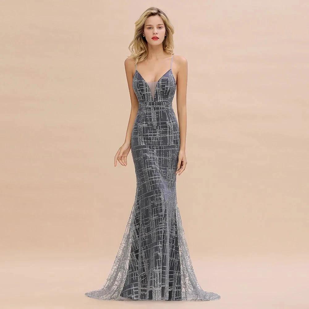 Elegant Mermaid Sleeveless Long Evening Dress by BIZTUNNEL