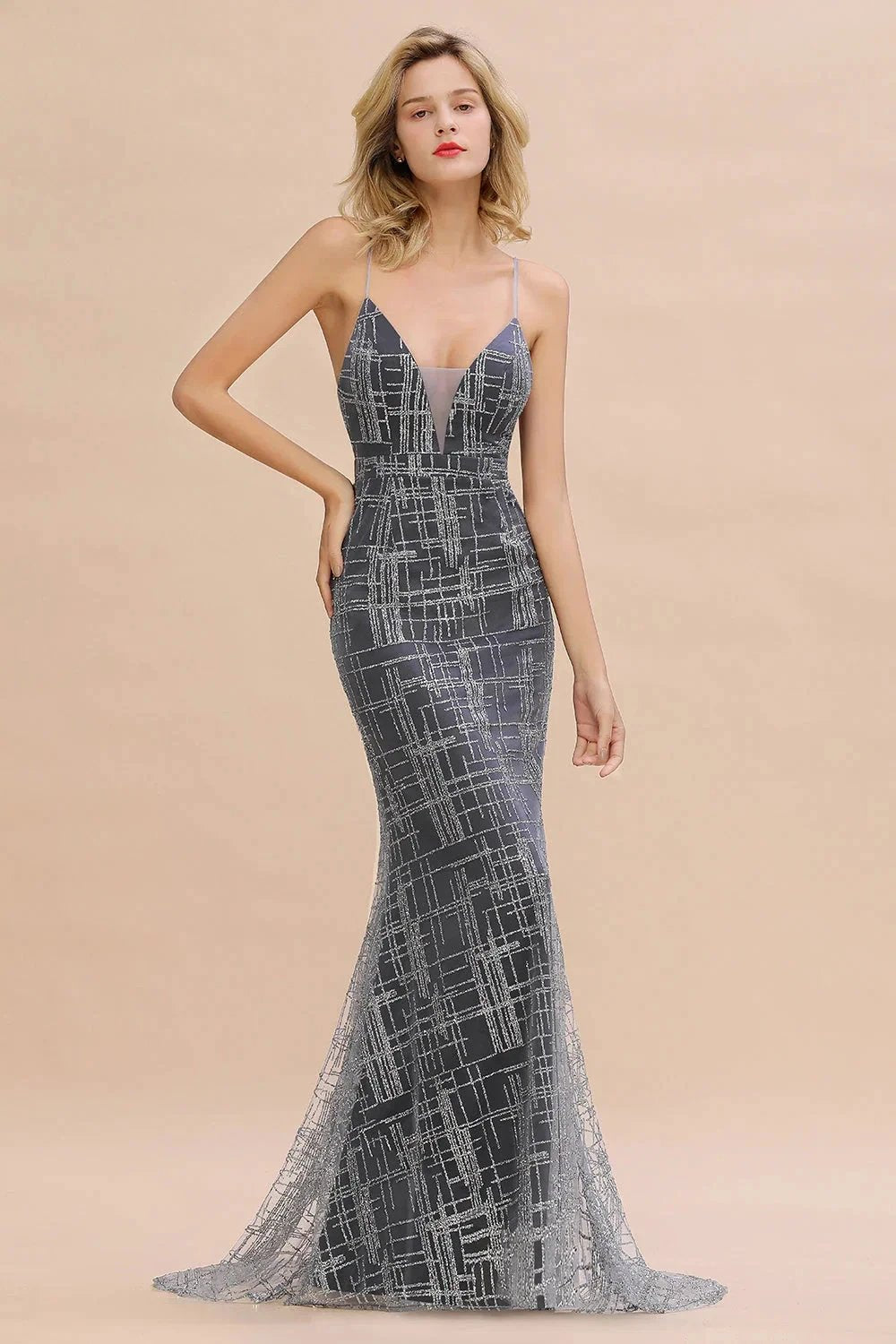 Elegant Mermaid Sleeveless Long Evening Dress by BIZTUNNEL