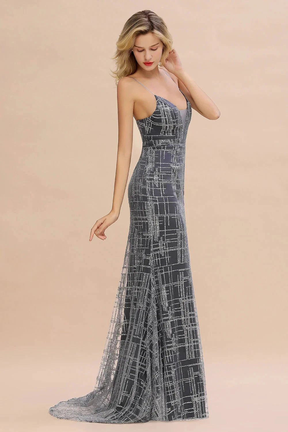 Elegant Mermaid Sleeveless Long Evening Dress by BIZTUNNEL