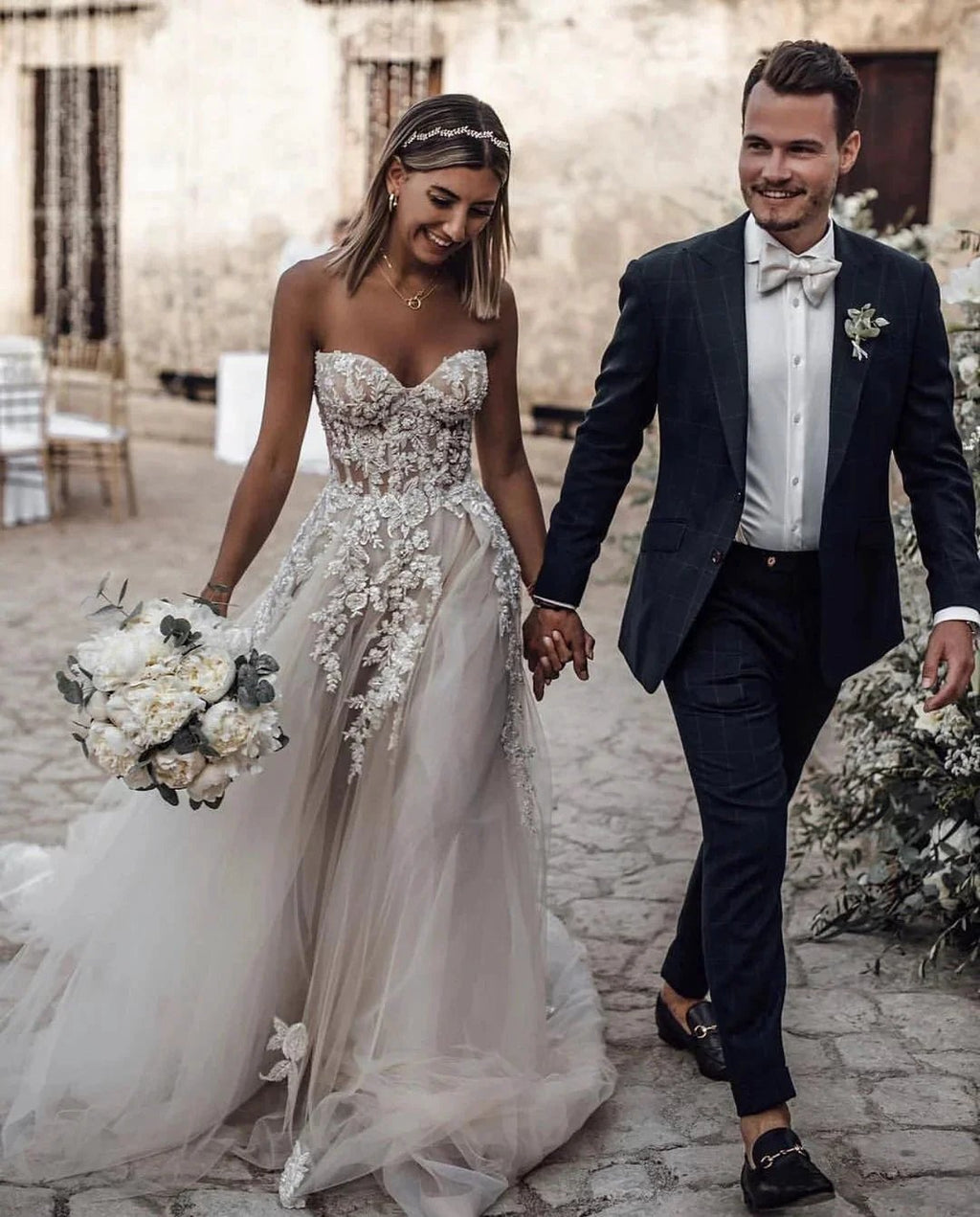 Elegant Princess A-Line Wedding Dresses with Lace by misshow.com