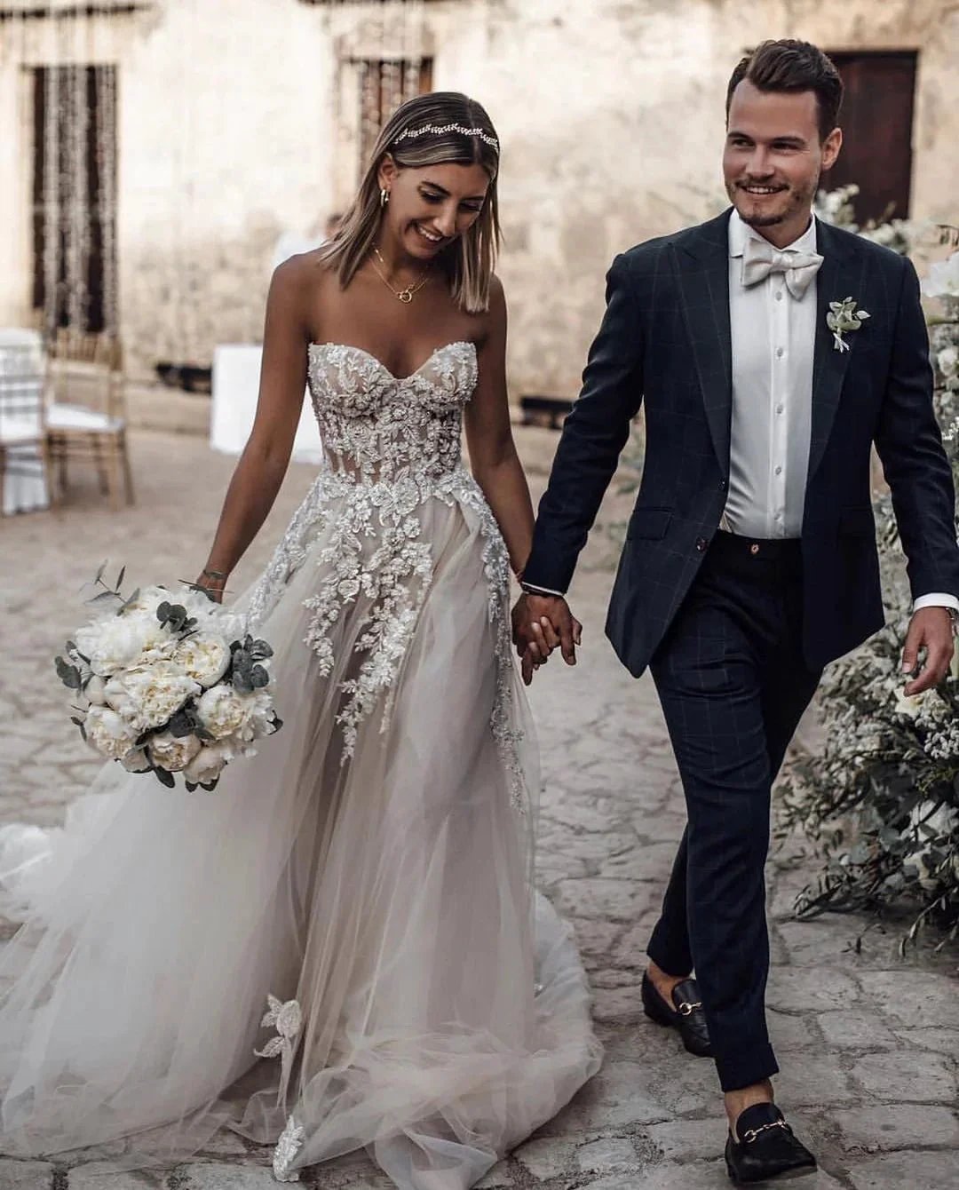 Elegant Princess A-Line Wedding Dresses with Lace by misshow.com