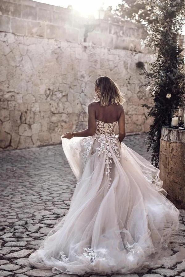 Elegant Princess A-Line Wedding Dresses with Lace by misshow.com