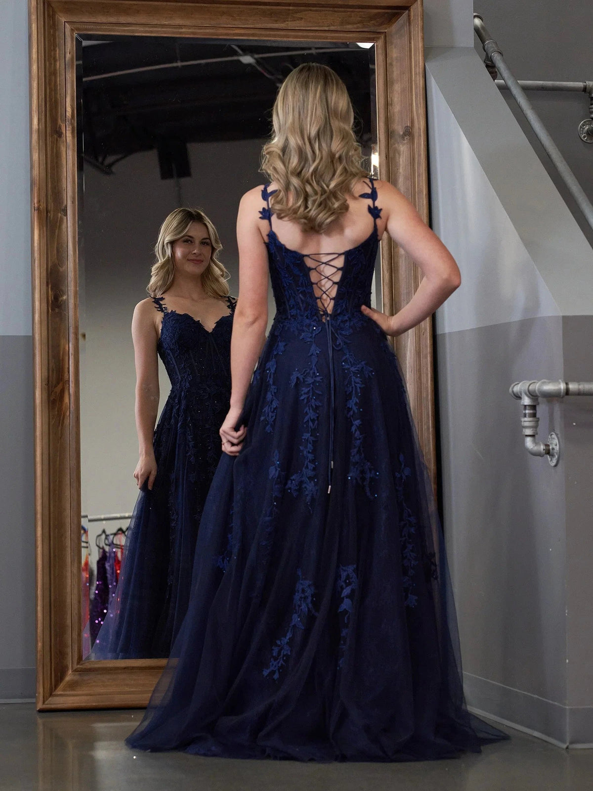 Mariana |A-line Sweetheart Lace Tulle Prom Dress with Slit by KissProm