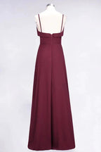 Elegant Spaghetti Aline Ruffle Simple Prom Dresses Royal Blue Evening Swing Dress by misshow.com