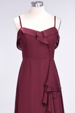 Elegant Spaghetti Aline Ruffle Simple Prom Dresses Royal Blue Evening Swing Dress