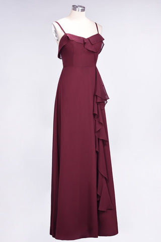 Elegant Spaghetti Aline Ruffle Simple Prom Dresses Royal Blue Evening Swing Dress