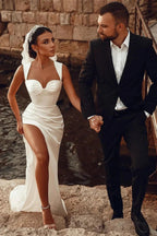 Elegant Sweetheart Split Front Floor-Length Prom Dress by misshow.com