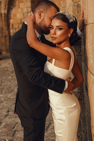 Elegant Sweetheart Split Front Floor-Length Prom Dress