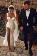 Elegant Sweetheart Split Front Floor-Length Prom Dress by misshow.com