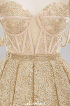 Elegant Tulle Lace Ball Gown Shaghetti Sweetheart Sleevless Wedding Dress by misshow.com