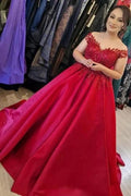 Elegant v-neck capsleeves a-line satin Wedding dresses by misshow.com