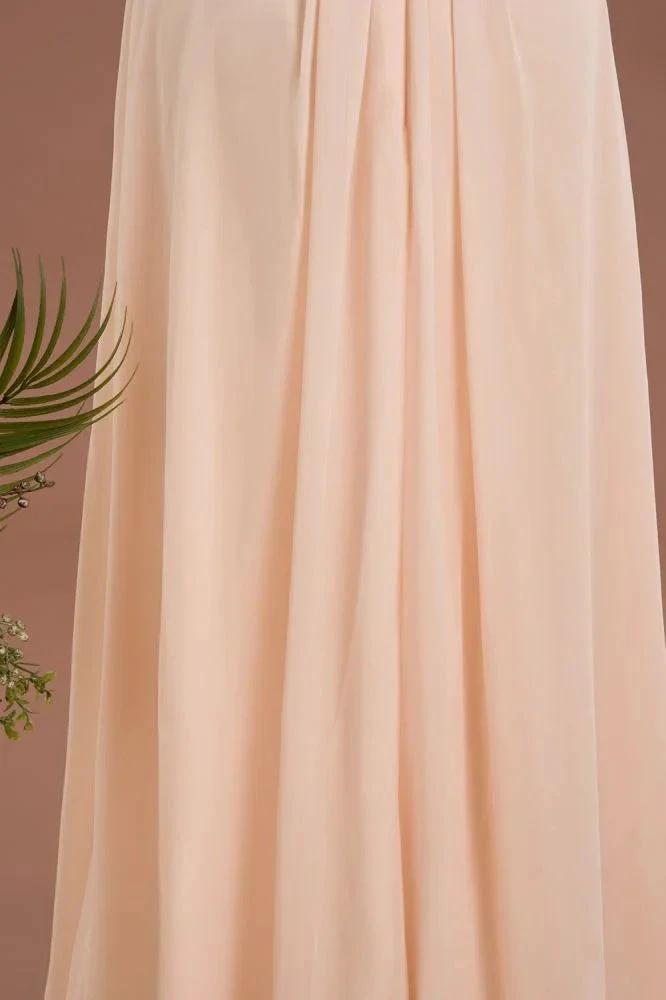 Elegant V-Neck Ruffles Simple Formal Dresses | A-Line Sleeveless Chiffon Evening Dresses by misshow.com