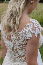 Elegant Wedding Dresses Long Tulle | Wedding dresses with lace by misshow.com