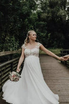 Elegant Wedding Dresses Long Tulle | Wedding dresses with lace by misshow.com