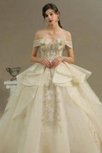 Elegant wedding dresses princess | Wedding dresses with lace by misshow.com