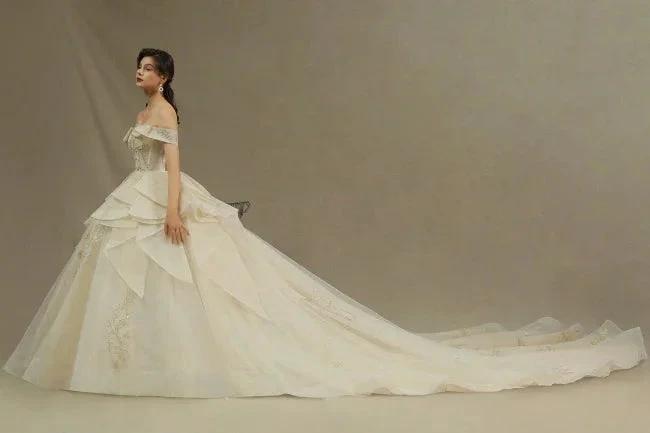 Elegant wedding dresses princess | Wedding dresses with lace by misshow.com
