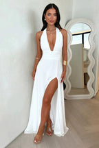 Open Back Prom Dress with Split SYP182 by vivymakudress