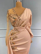 Evening Dresses Long With Sleeves Prom dresses in glitter by misshow.com