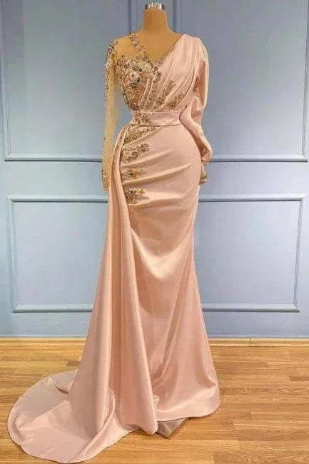 Evening Dresses Long With Sleeves Prom dresses in glitter by misshow.com