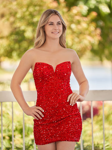 Sweetheart Black Sequin Short Homecoming Dresses