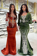 Exquisite Floor Length Sweetheart Mermaid Satin Prom Dress with Ruffles by misshow.com