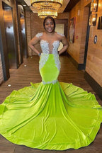 Eye-catching Sleeveless Backless Mermaid Prom Dress With Beading by misshow.com