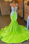 Eye-catching Sleeveless Backless Mermaid Prom Dress With Beading by misshow.com