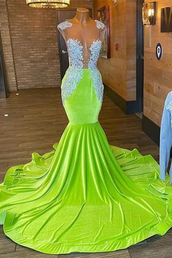 Eye-catching Sleeveless Backless Mermaid Prom Dress With Beading by misshow.com