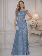 A-Line Off Shoulder Floor-Length Mother of the Bride Dresses with Sequins (SHI22500114)