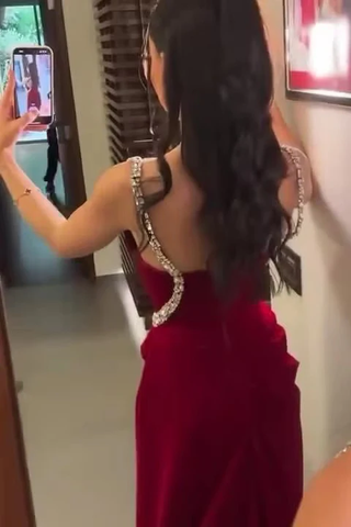 Vestido de noche formal estilo sirena con tirantes finos color burdeos y cuentas, estilo vintage, Y7688