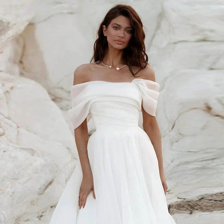 Simple A-Line Bohemian Bridal Dresses Women&