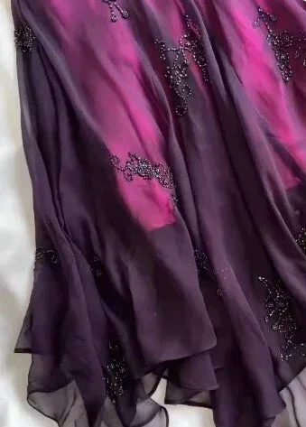 Vintage Halter Purple Beaed Chiffon Mermaid Prom Dress Long Party Evening Dress Y7503 by simplepromdress